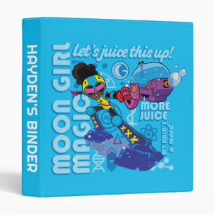 Moon Girl Bubble Maker Quote Graphic Binder