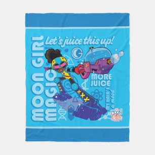 Moon Girl Bubble Maker Quote Graphic Fleece Blanket