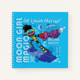 Moon Girl Bubble Maker Quote Graphic Notebook