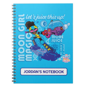 Moon Girl Bubble Maker Quote Graphic Notebook