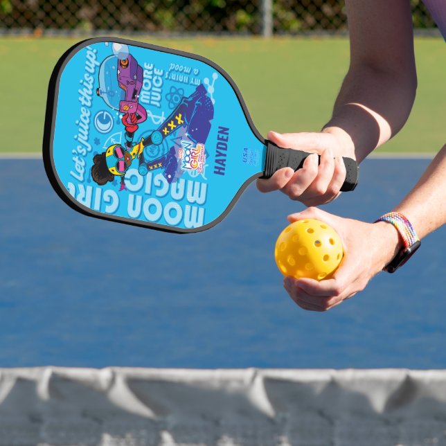 Moon Girl Bubble Maker Quote Graphic Pickleball Paddle (Insitu)