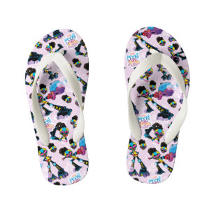 Moon Girl Character Pose Pattern Kid's Flip Flops
