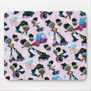 Moon Girl Character Pose Pattern Mouse Pad