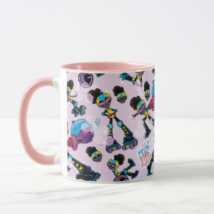 Moon Girl Character Pose Pattern Mug