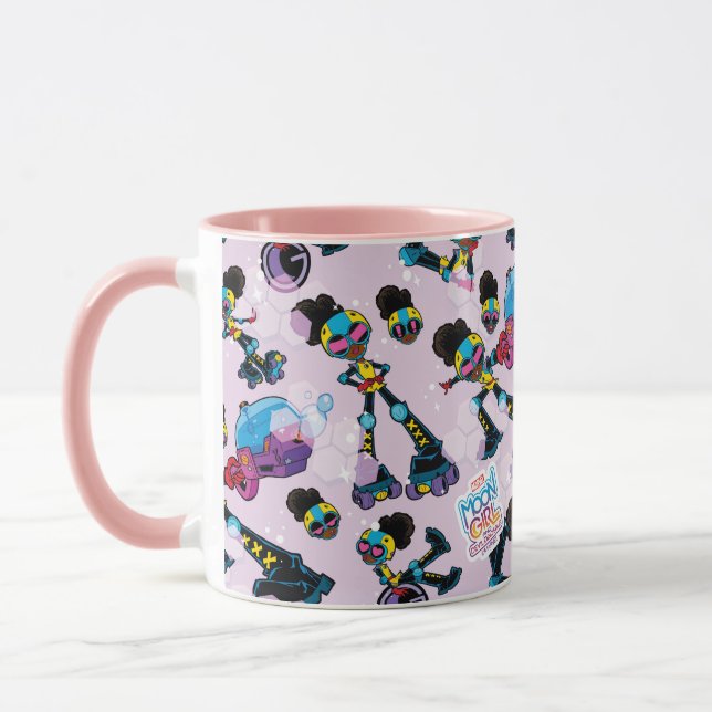 Moon Girl Character Pose Pattern Mug (Left)