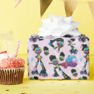 Moon Girl Character Pose Pattern Wrapping Paper