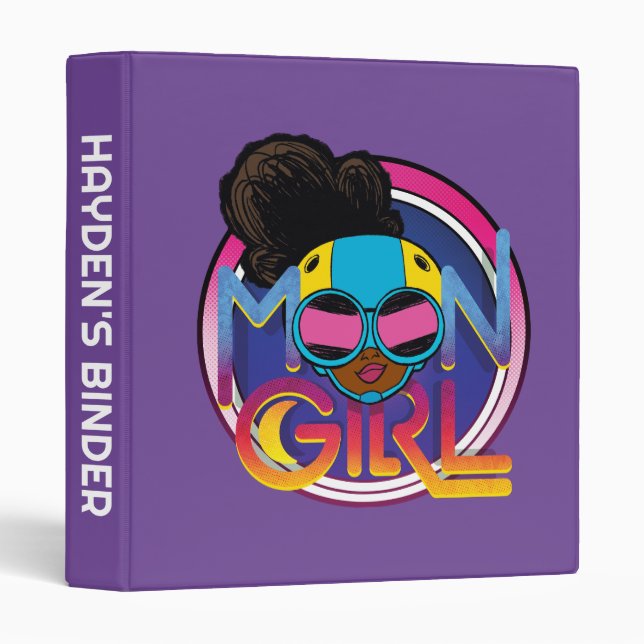 Moon Girl Goggles Logo Graphic Binder (Front/Spine)