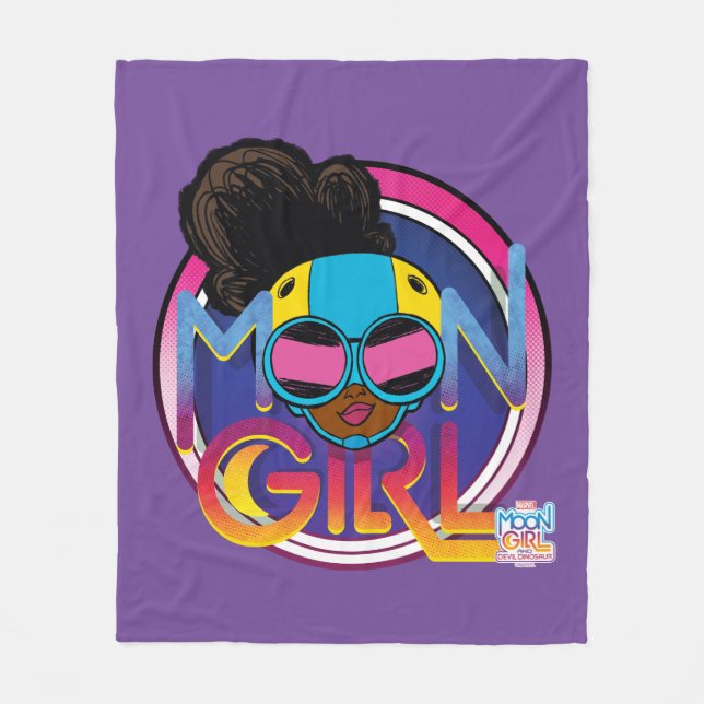 Moon Girl Goggles Logo Graphic Fleece Blanket (Front)