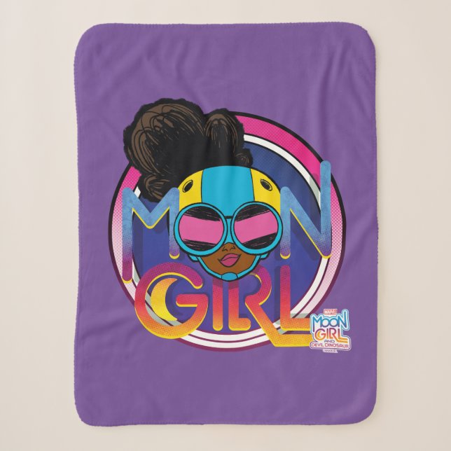 Moon Girl Goggles Logo Graphic Sherpa Blanket (Front)