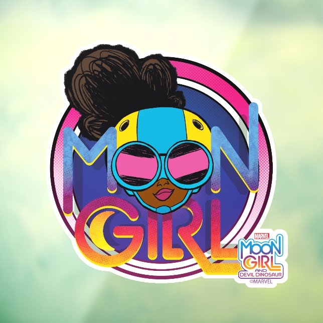 Moon Girl Goggles Logo Graphic Window Cling (Sheet 3)