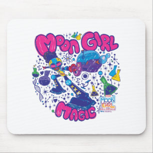 Moon Girl Magic Science Doodle Graphic Mouse Pad
