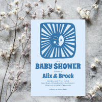 Moon Glow Boho Modern Cute Custom Baby Shower 