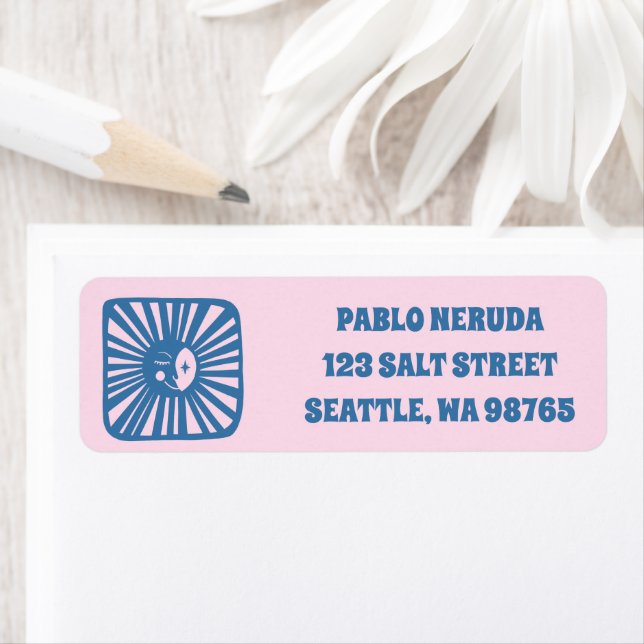 Moon Glow Boho Modern Cute CUSTOM Mailing  (Insitu)