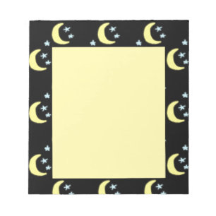 Moon Glow Notepad (Black & Soft Yellow)