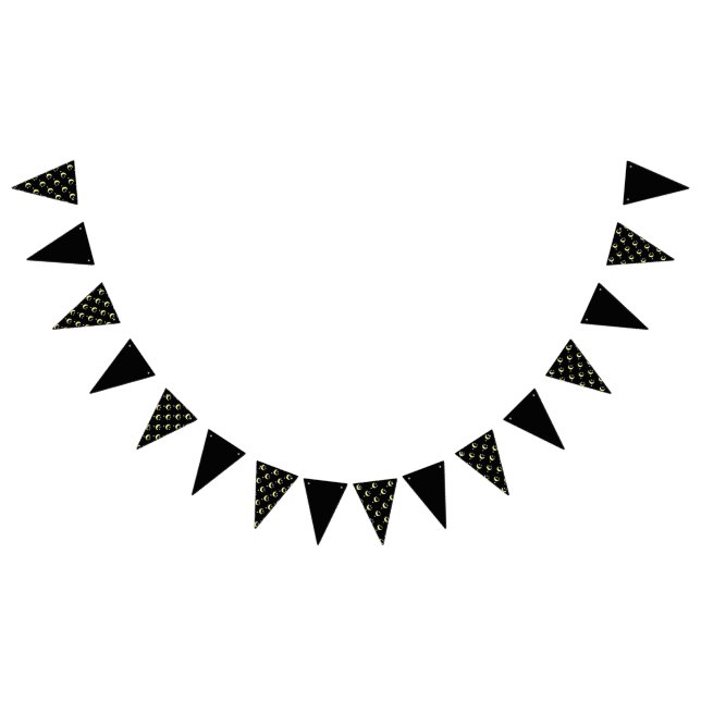Moon Glow Party Banner (Black & Soft Yellow) (All)