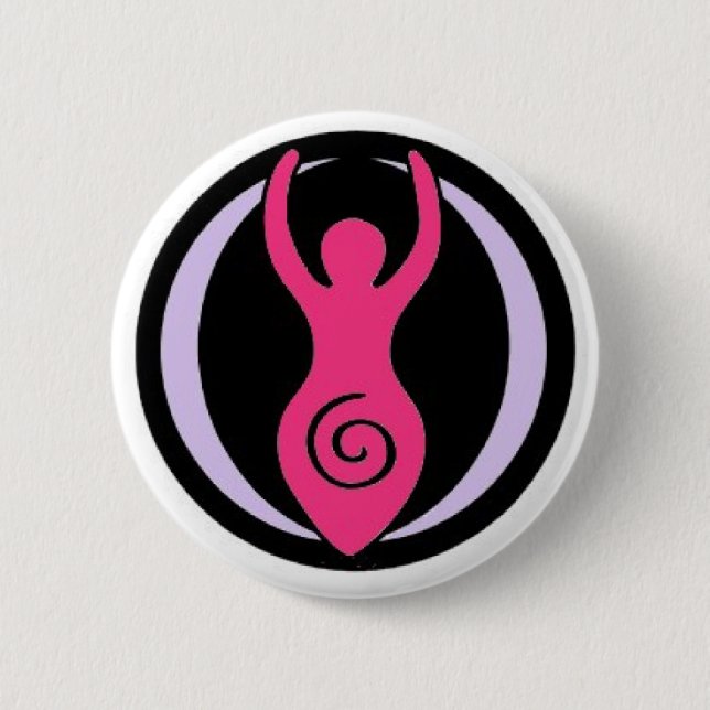 Moon Goddess 2 Inch Round Button (Front)