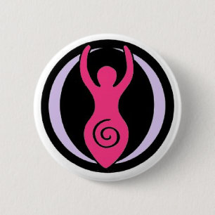 Moon Goddess 2 Inch Round Button