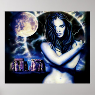 Moon Goddess by Lisa Iris Poster