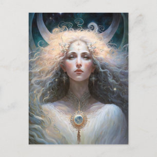 Moon Goddess Fantasy Art Postcard