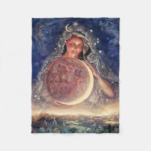 Moon Goddess Fleece Throw Blanket
