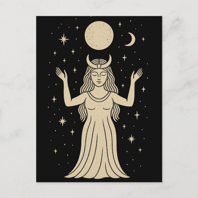 Moon Goddess Mystical Postcard (Front)