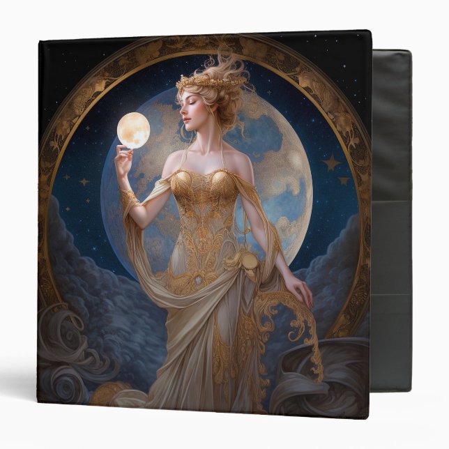 Moon Goddess Queen Fantasy Art Binder (Front/Inside)