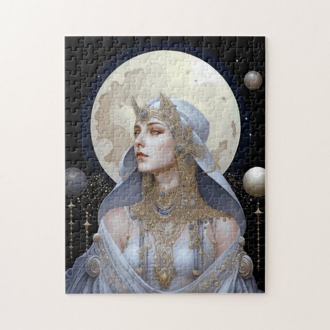 Moon Goddess Queen Fantasy Art Jigsaw Puzzle (Vertical)