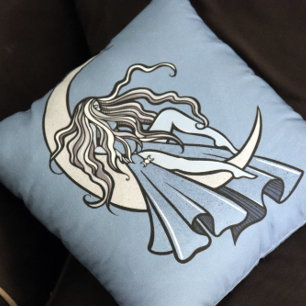 Moon Goddess Throw Pillow