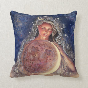 Moon Goddess Throw Pillow