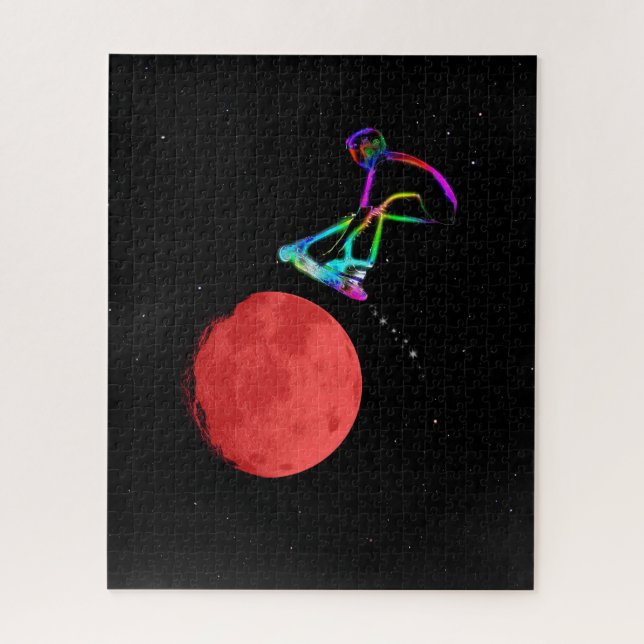 Moon Grabber - Stunt Scooter Rider Jigsaw Puzzle (Vertical)