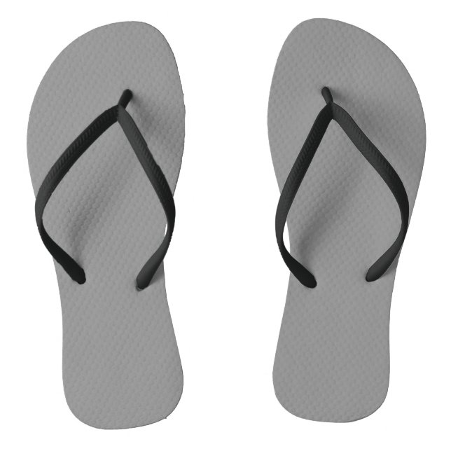 Moon Grey Solid Colour  Flip Flops (Footbed)