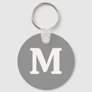 Moon Grey Solid Colour Keychain