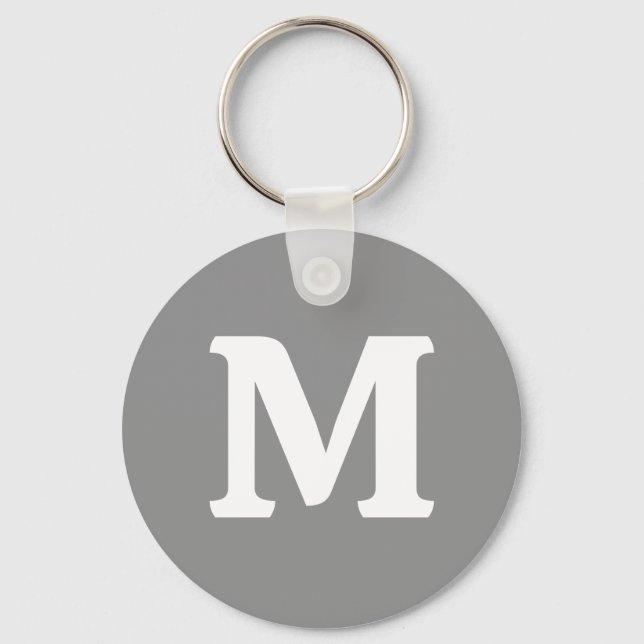 Moon Grey Solid Colour  Keychain (Front)