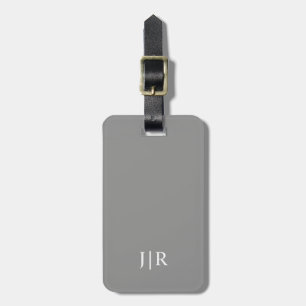 Moon Grey Solid Colour  Luggage Tag