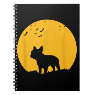 Moon Halloween Inspire French Bulldog Gift Notebook