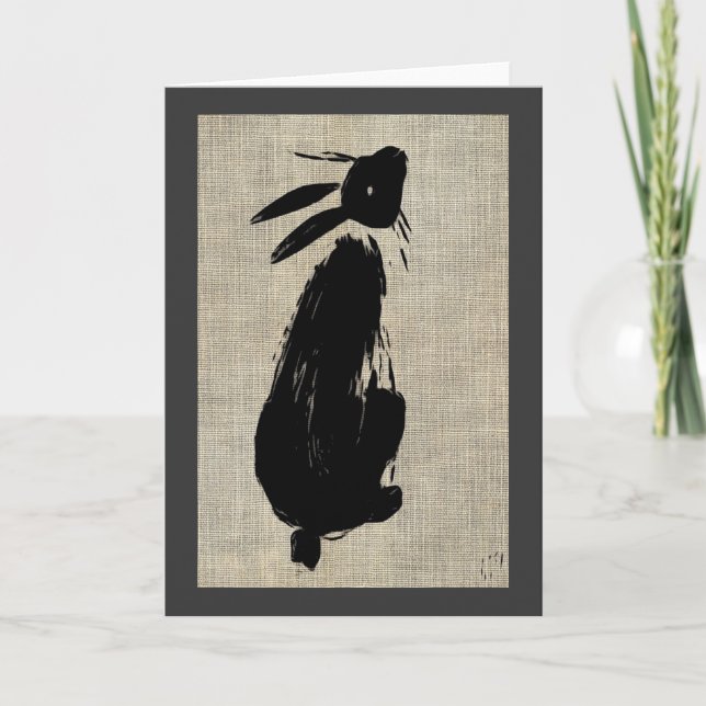Moon Hare Greeting Card (Front)