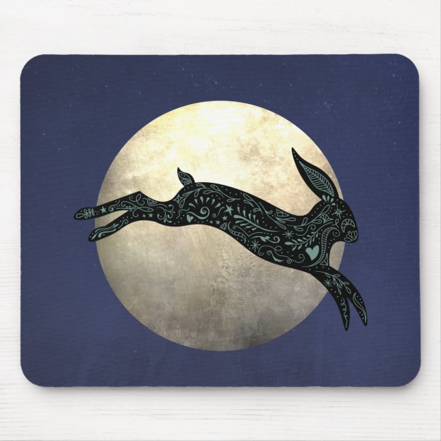 Moon Hare Mouse Pad (Front)