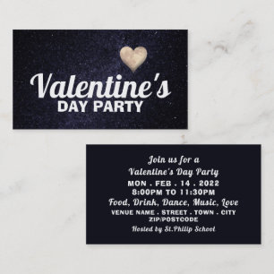 Moon Heart, Valentine's Day Party Invitation