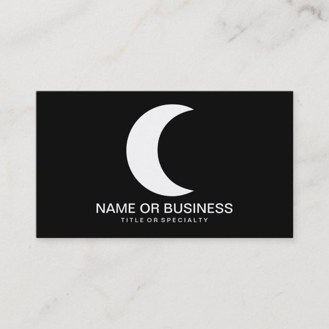 moon icon business card (Front)