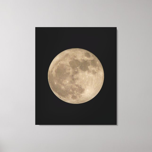 Moon Imprimer Astronomie lunaire Pleine lune toile (Recto)