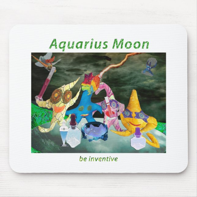 Moon in Aquarius Mouse Pad (Front)