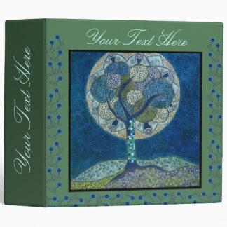 moon in bloom - painting - binder