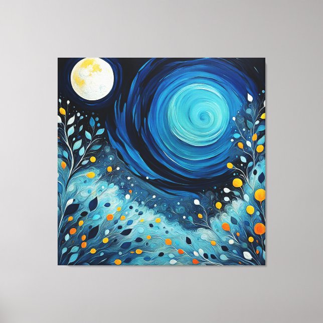Moon In The Garden 804 Canvas Print (Front)