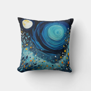 Moon In The Garden 804 Throw Pillow