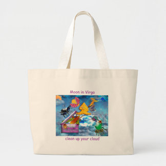 Moon in Virgo Large Tote Bag
