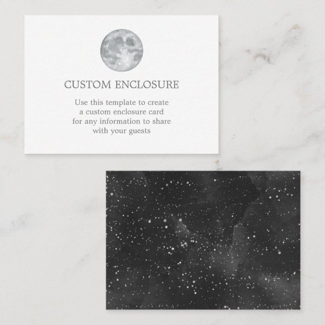 Moon Information Enclosure Card (Front/Back)