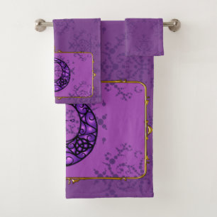 Moon is Mine Purple Bath Towel Set