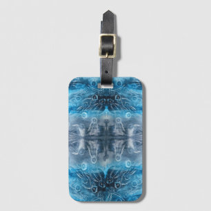 Moon jellyfish batik print luggage tag