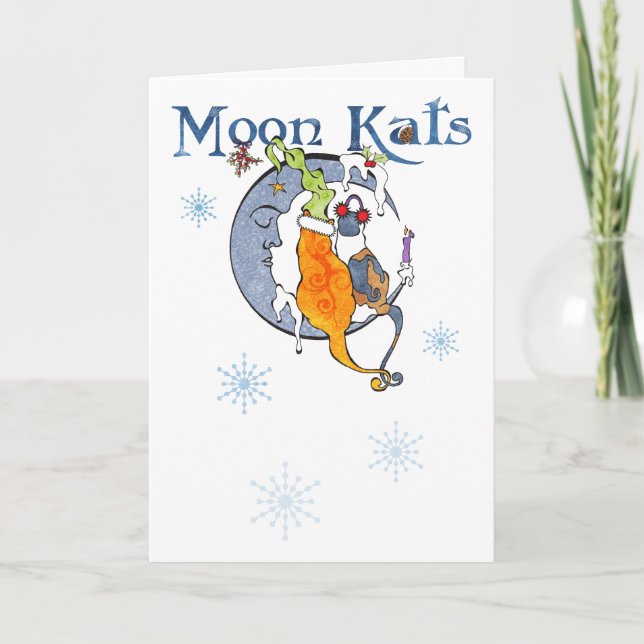 Moon Kat Yule Card (Front)