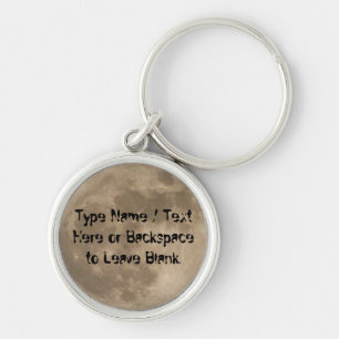 Moon Key Chain Personalized Full Moon Keychain